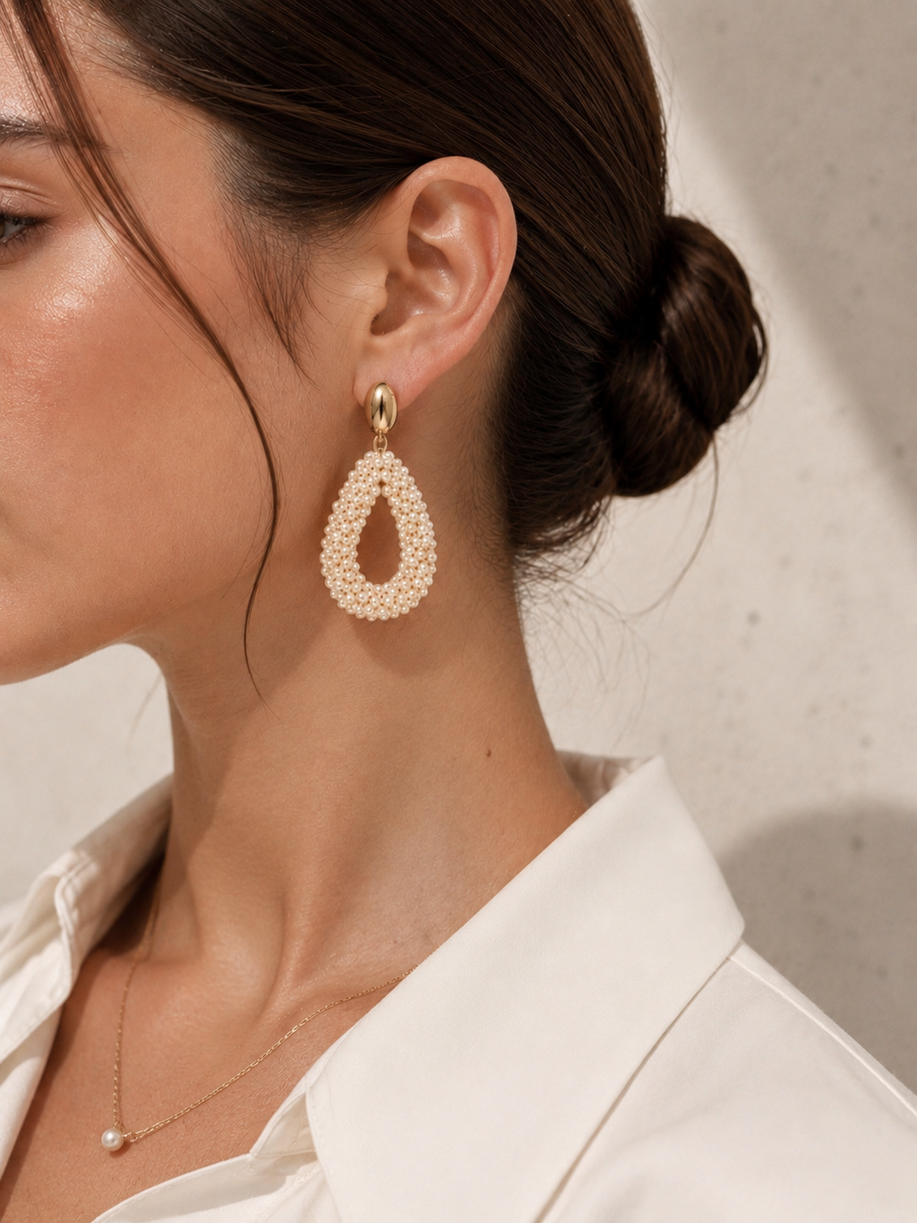 Pearls - Drop Earrings - Noémie - Ivory
