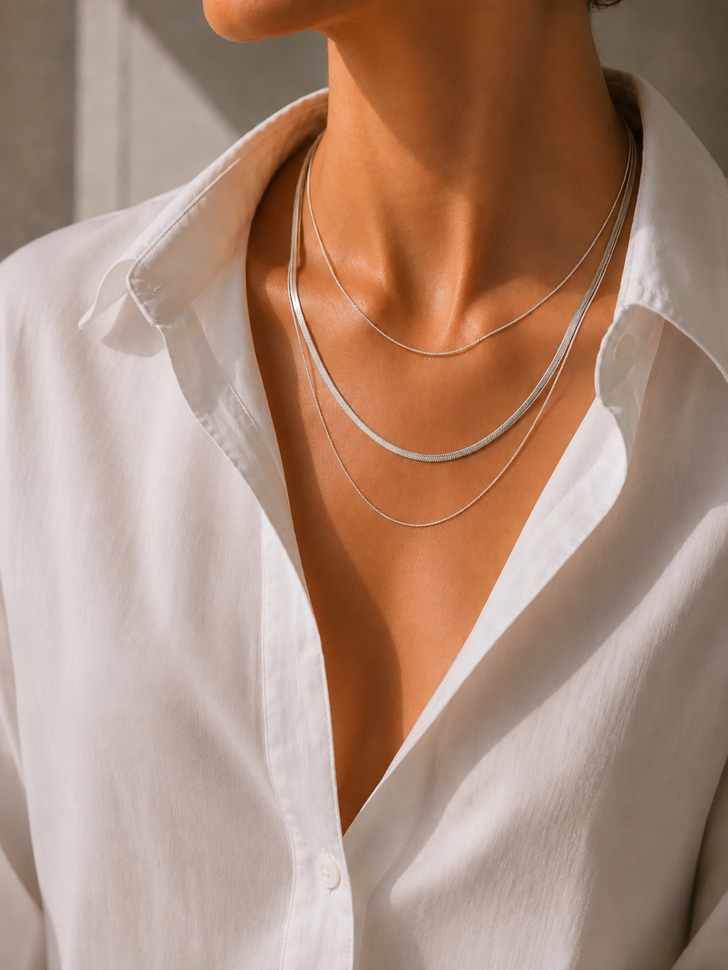 Layering Halskette Vivienne Silber