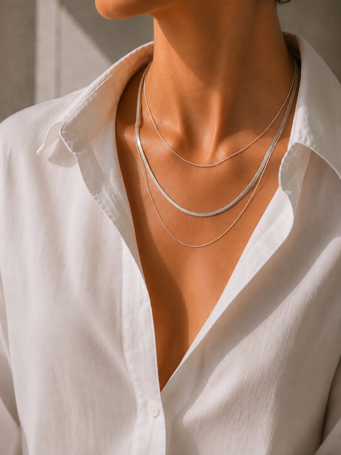 Layering Halskette Vivienne Silber